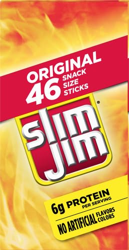 Slim Jim Smoked Snack Stick Pantry Pack, Original, 0.28 oz Stick 46 Count(Pack of 3)