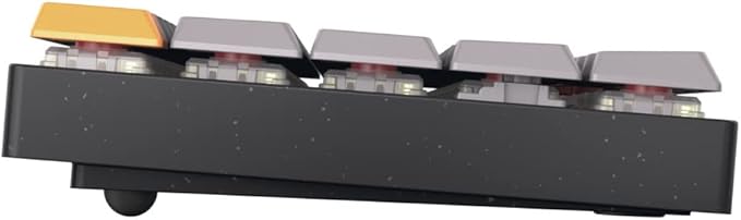 Cherry MX-LP 2.1 Compact Wireless Gaming Keyboard. RGB MX Silver Speed Switches. RGB Lighting Low-Profile MX Precision switches. 65% Size. 68 Keys. (Black & Orange)