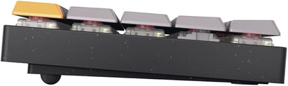 Cherry MX-LP 2.1 Compact Wireless Gaming Keyboard. RGB MX Silver Speed Switches. RGB Lighting Low-Profile MX Precision switches. 65% Size. 68 Keys. (Black & Orange)