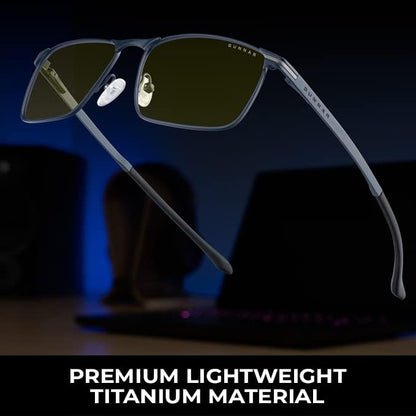 GUNNAR - Computer Blue Light Blocking Glasses Mendocino Blue Light Glasses, Midnight Blue, Adult US