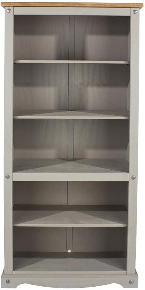 Furniture Dash Wood Bookcase 5 Shelf Corona Gray