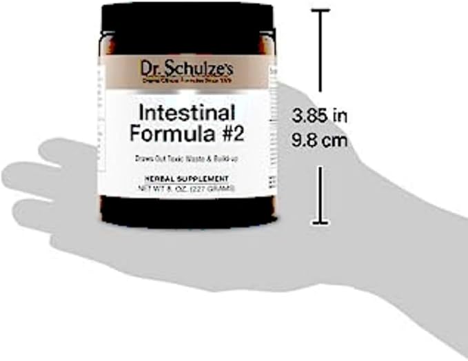 Dr. Schulze's Intestinal Formula #2 - Cleansing Supplement for Colon Health Support - Supports Daily Elimination - Plant-Based Herbal Supplement - Gluten-Free & Vegan - 8 oz (2-Pack)