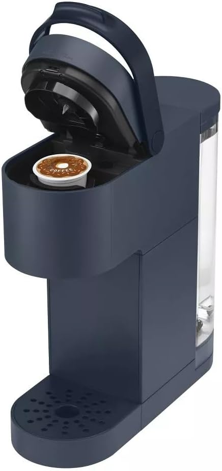 KeurigK K-Mini Go Multicup Reservoir Single Serve KCup Pod Coffee Maker with Strong Brew Button, Compact Electric Coffee Machine for Home and Office, Modern Design Kitchen Appliance (Navy)