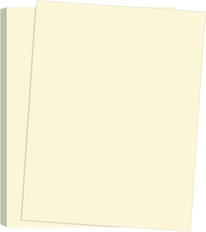 NextDayLabels Color Cardstock Paper - 50 Sheets - 8-1/2" x 11" - Cream 67 lb (147 gsm) - Thick Colored Paper for Crafting, Invitations, Posters, Flyers, and DIY Projects - Made in USA
