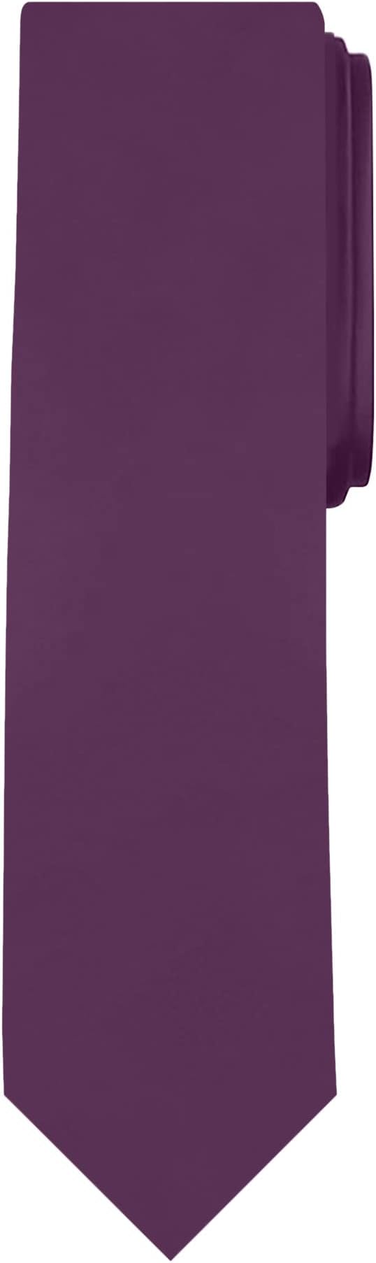 Jacob Alexander Men's Slim Width 2.75" Solid Color Tie