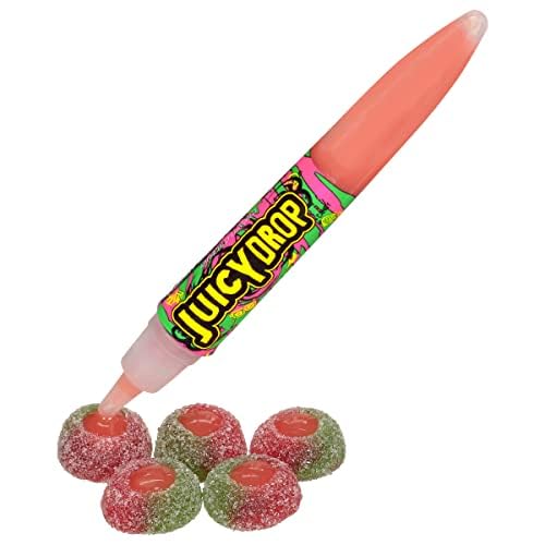 Juicy Drop Sour Halloween Candy Gummies, 16Ct Sweet Chewy Candy w/ Sour Gel in Assorted Fruity Flavors, Full Size, Sour Candy Variety Pack For Party Favors, Trick or Treat, Halloween Bowls, Kids Gifts