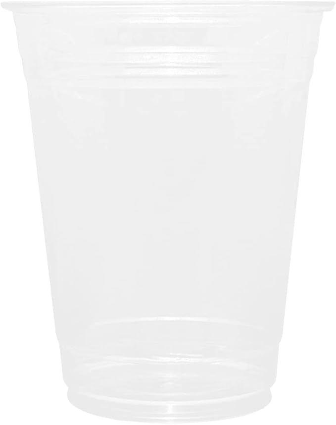 Karat [1,000 ct] 16oz Plastic Cups, Clear Disposable Cold Cup For Iced Coffee, Smoothies, and More, 98mm (C-KC16)