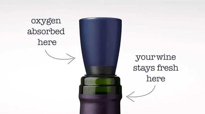 Repour Wine Saver and Stopper - Removes Oxygen, Preserving and Keeping Wine As Fresh As The Day The Bottle Was Opened - 24-Pack - Black