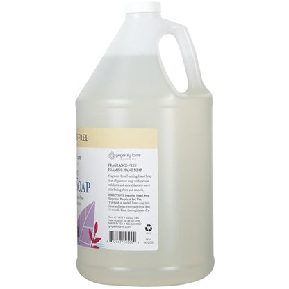 Ginger Lily Farms Botanicals All-Purpose Foaming Hand Soap Refill, Fragrance Free, 100% Vegan & Cruelty-Free, Unscented, 1 Gallon (128 Fl.Oz)