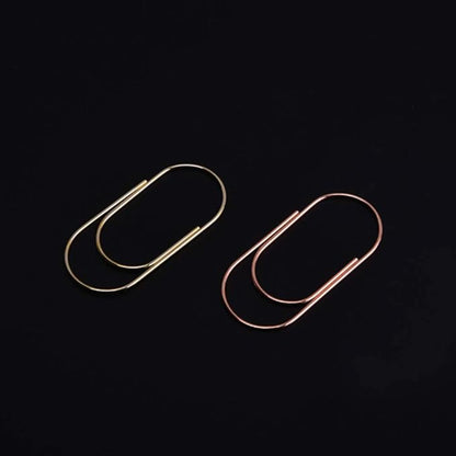 Rose Gold Large Paper Clips, 50pcs 50mm 2 inch Jumbo Paper Clip Non-Skid Large Wide Smooth Finish Steel Wire Office Supply Accessories