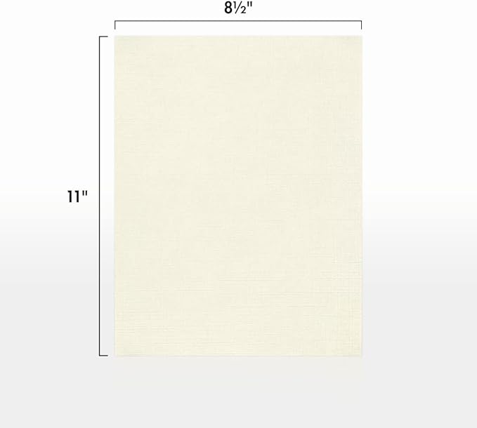 LUXPaper 8.5" x 11" Paper | Letter Size | Natural Linen | 80lb. Text | 500 Qty