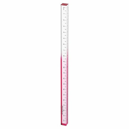 HARFINGTON Acrylic Clear Straight Rulers 20cm Metric Transparent Gradient Three-Dimensional Plastic Ruler Square Cube Measuring Tool for Classroom Office, Pink