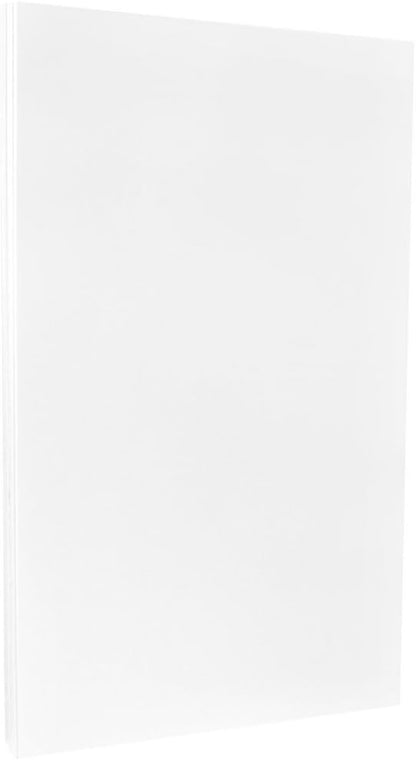 JAM PAPER Legal 80lb Cardstock - Glossy 2 Sided - 8.5 x 14 Coverstock - 216 gsm - White - 50 Sheets/Pack