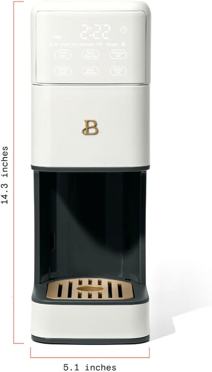 Beautiful Single Serve Coffee Maker with Built-In Burr Grinder, Hot or Iced, Pod-Free, 6 Brew Sizes, 3 Strengths, Touch Display, Reusable Filter, 64oz Reservoir, Slim Design (White Icing)