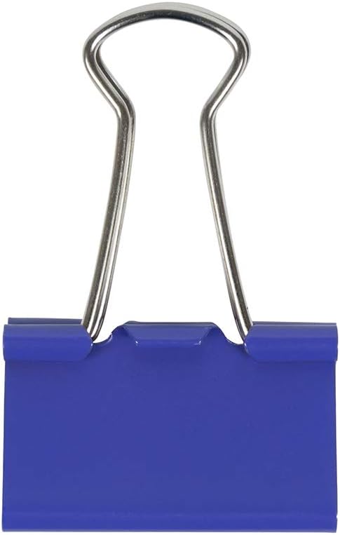 JAM PAPER Colorful Binder Clips - Medium - 1 1/4 Inch (32 mm) - Purple Binderclips - 15/Pack