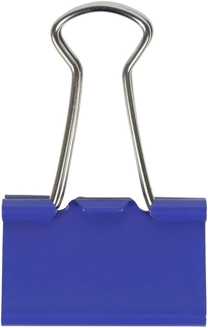 JAM PAPER Colorful Binder Clips - Medium - 1 1/4 Inch (32 mm) - Purple Binderclips - 15/Pack
