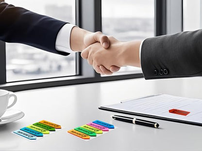 1200 Pcs Sign Here Index Marker, Assorted Colors Sign Here Tabs Sign Post Here Index, Flags Vital Signs Sticky Notes for documents notebooks Contracts, Books,Files or Notary Supplies(4 Designs x 3)