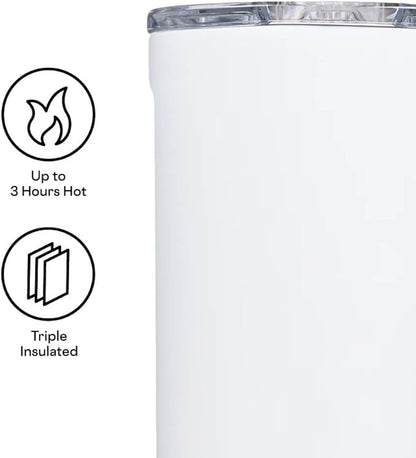 Corkcicle Classic Coffee Mug - Triple Insulated Stainless Steel Travel Mug - Shatter-Proof Lid - Keeps Drink Hot Over 3 Hours - Holiday Mug Gift - Great for Gifting Warmth - 16 oz - Olive