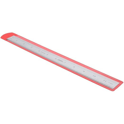 SPI 14-456-8 Rigid Steel Rule: English/Metric Graduation, 1" Wide x 12 inches (300 mm)