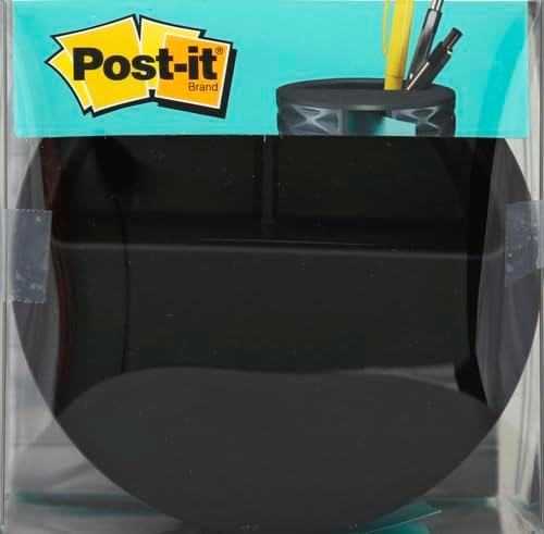 Post-it Note Dispenser, Vertical Design, Pop-Up Notes, Black with Grey Geometric Pattern, 1 Aqua Splash 3 in x 3 in Super Sticky Note Pad (Pack of 6)