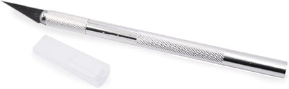 Precision Knife with 5 Replaceable Blades and Ergonomic Handles - Ideal for Cutting, Carving, Scoring, Scrapbooking and Crafting