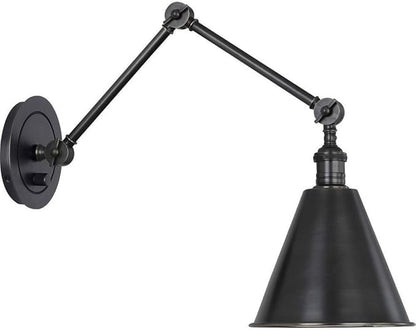 Jonathan Adler Robert Abbey Z2418 Alloy - One Light Wall Sconce, Deep Patina Bronze Finish with Metal Shade