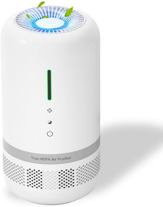 Air Purifiers for Home,H13 HEPA Small Air Purifier for Room up to 960ft²,Air Purifiers for Home Pets,Odor,Dust,Quiet Air Cleaner for Office,Living Room,Bedroom,Kitchen,White 1 Pack