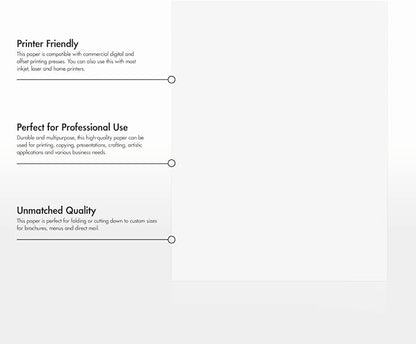 LUXPaper 8.5" x 11" Classic Crest Paper | Letter Size | Brilliant White | 70lb. Text | 250 Qty