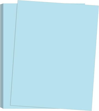 NextDayLabels Color Cardstock Paper - 50 Sheets - 8-1/2" x 11" - Pastel Blue 67 lb (147 gsm) - Thick Colored Paper for Crafting, Invitations, Posters, Flyers, and DIY Projects - Made in USA