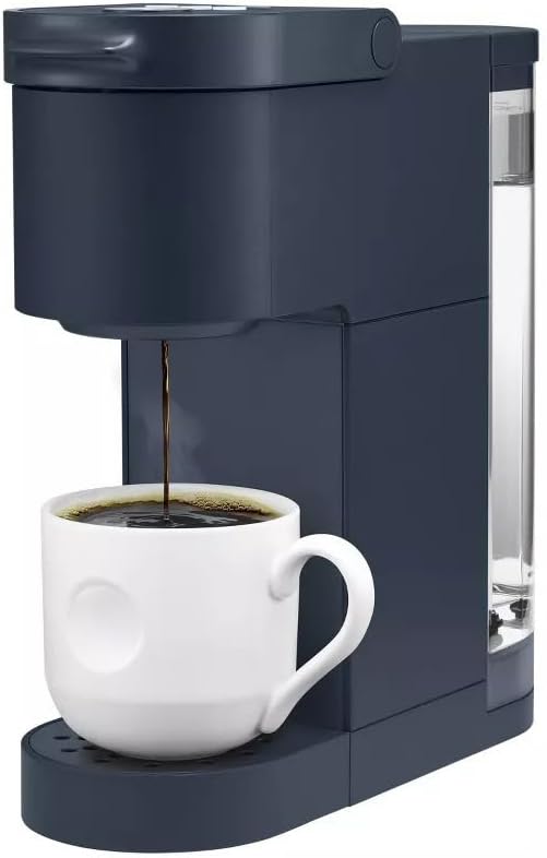 KeurigK K-Mini Go Multicup Reservoir Single Serve KCup Pod Coffee Maker with Strong Brew Button, Compact Electric Coffee Machine for Home and Office, Modern Design Kitchen Appliance (Navy)
