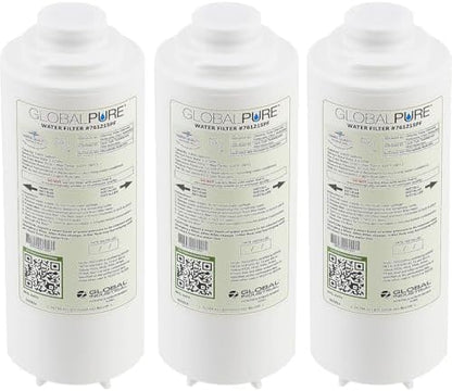 Global Industrial Global Pure Replacement Water Filter PFAS, 3,600 Gallon Capacity, Drinking Fountain and Bottle Fillers Replacement Filter, Cold Water Filter Only, 3/Pack