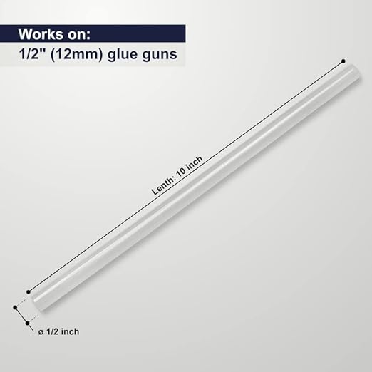 ASA Full Size Hot Glue Sticks for Glue Gun - 7/16" x 10" | All Purpose Hot Gun Sticks Adhesive for Woodworking, Ceramic, & Corrugated Materials| High-Temp, Wood | Pack of 193