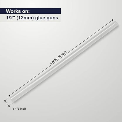 ASA Full Size Hot Glue Sticks for Glue Gun - 7/16" x 10" | All Purpose Hot Gun Sticks Adhesive for Woodworking, Ceramic, & Corrugated Materials| High-Temp, Wood | Pack of 193