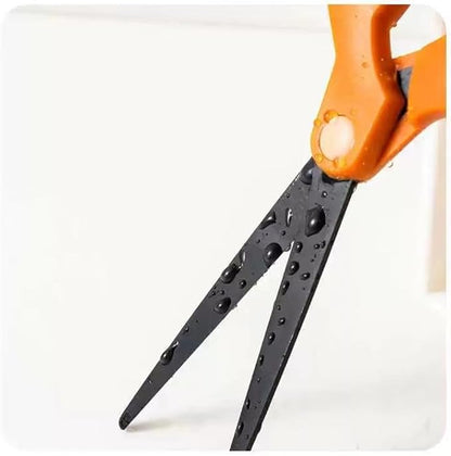 Pastel Non-Stick Scissors - All Purpose Stainless Steel Craft Shears With Soft Grip, Blunt Tip for Fabric, Kids, Office, Home, School - Left & Right Handed (1 Pack, Green)