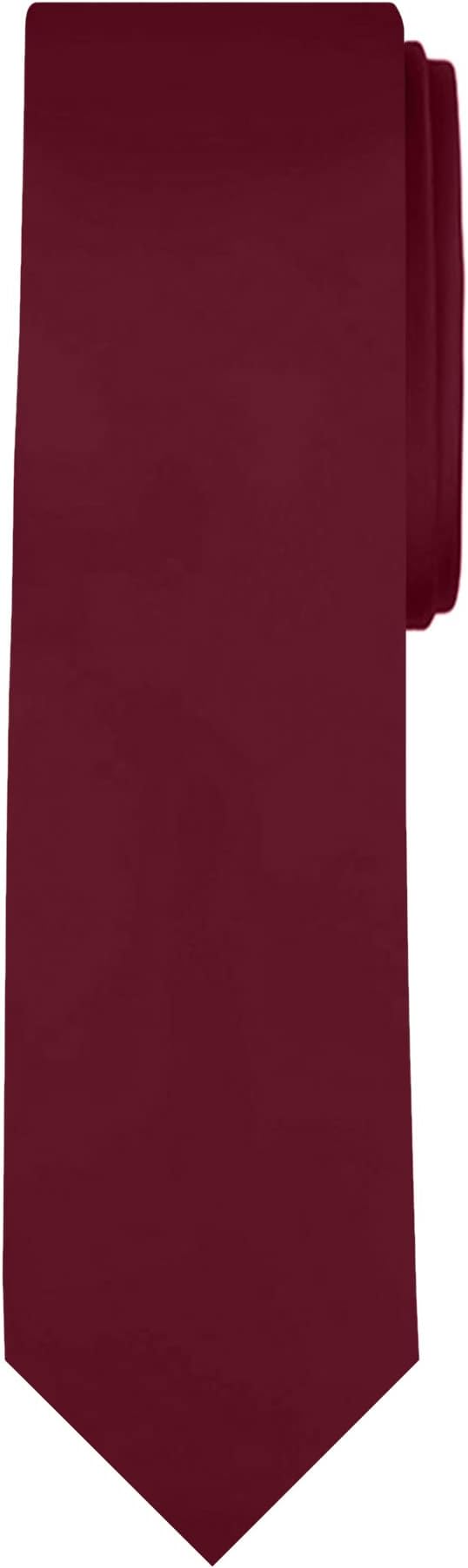 Jacob Alexander Men's Slim Width 2.75" Solid Color Tie