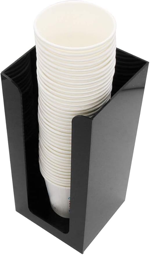 Disposable Paper Cup Dispenser, Acrylic Coffee Cup and Lid Storage Organizer Holder, Coffee Milk Tea Shop Restaurant Accessories Christmas Party Supplies