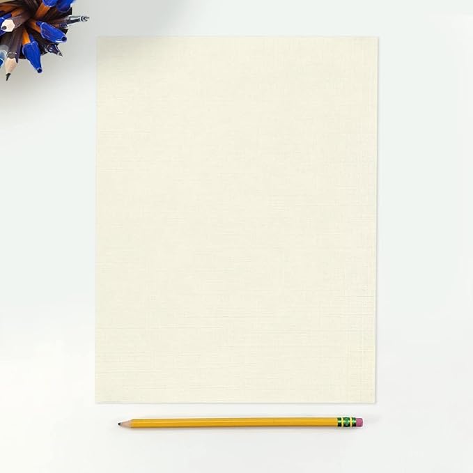 LUXPaper 8.5" x 11" Paper | Letter Size | Natural Linen | 80lb. Text | 500 Qty