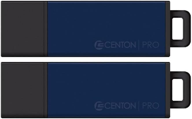 Centon DataStick Pro2 USB 2.0 Flash Drive 64GB x 2, Blue (S1-U2T1-64G-2)