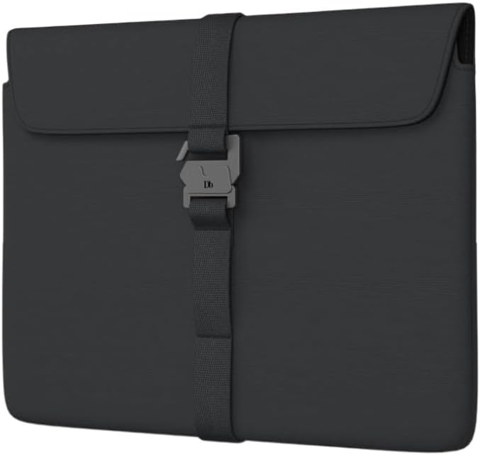 Db Journey The Essential Laptop Sleeve - 13" Protective Nylon Laptop Case for Travel, Lightweight & Durable, Computer Carrying Bag, Compatible with MacBook Pro - Black Out