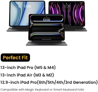tomtoc 360 Protective Tablet Sleeve for iPad Pro 13-inch (M5/M4) 2025, 13-inch iPad Air (M3/M2), 12.9-inch iPad Pro (6th/5th/4th/3rd Generation) with Magic Keyboard, Water-Resistant iPad Case Bag