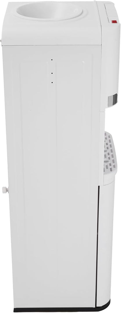 Top Loading Water Dispenser for 5 Gallon Bottles, Freestanding Hot Cold & Warm 3-Temperature Water Cooler Dispenser with Child Safety Lock for Home & Office, White