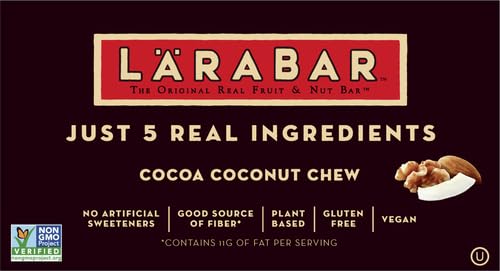 Larabar Cocoa Coconut Chew, Gluten Free Vegan Fruit & Nut Bars, 16 ct