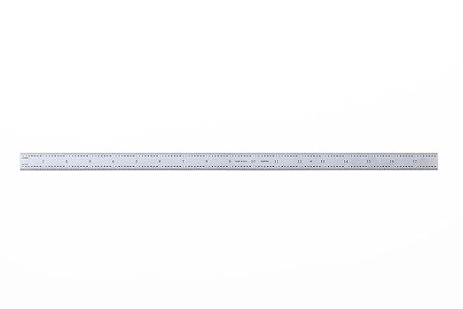 PEC Tools 18" Flexible Mechinist Ruler, High-Quality Carbon Steel with Satin Chrome Finish, 3R Graduation (1/32", 1/64", 1/10", 1/50"), Fully Hardened and Tempered, Made in USA