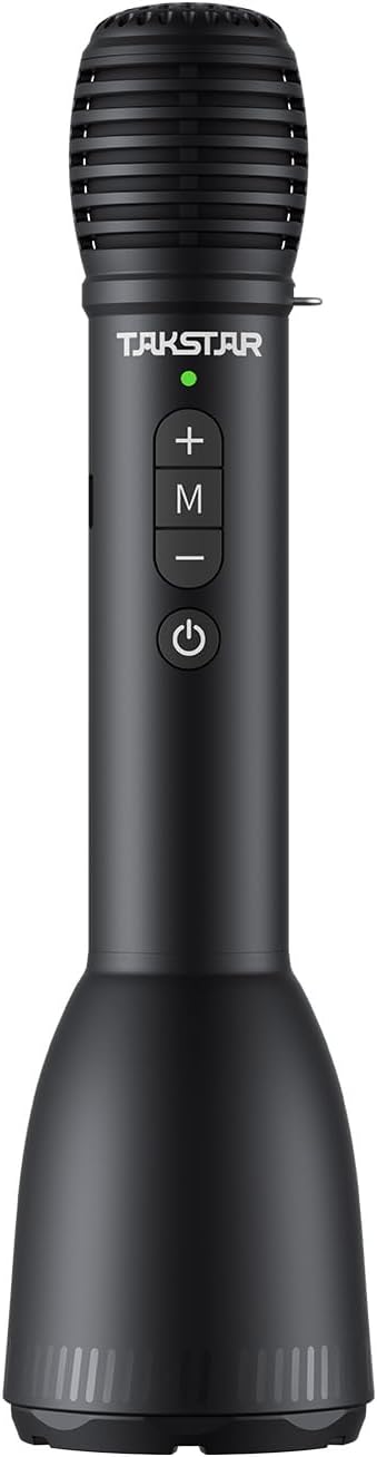 TAKSTAR 2-in-1 Bluetooth Wireless Handheld Microphone & Voice Amplifier, 7 Kinds Sound Effects, 10W Portable Mic Speaker for Karaoke Meeting Outdoor Teacher Speech Party -DA10S(Con't Connect Speaker)