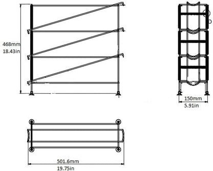 Rattleware 3-Tier Cup Dispenser, Adjustable, Angled, Metal Wire Basket Rack Organizer