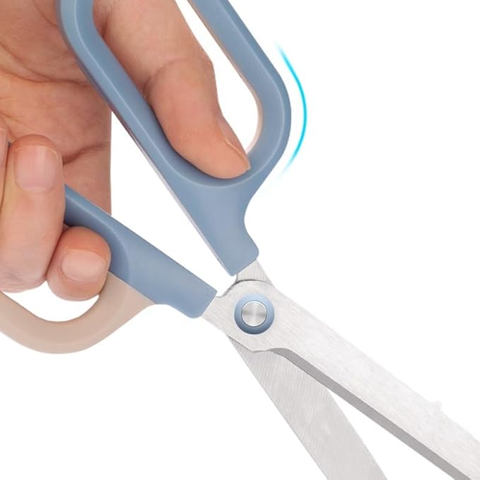 Multipurpose Office Craft Scissors for DIY Art and Craft,Comfort-Grip Handles, Sturdy Sharp Scissors (Blue)