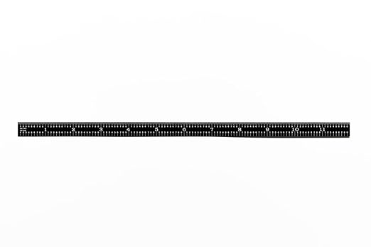 PEC Tools 12" Flexible Metal Ruler, High-Quality Stainless Steel, High-Contrast Black Chrome Finish, 3R Graduation (1/32", 1/64", 1/10", 1/50"), Fully Hardened and Tempered, Made in USA