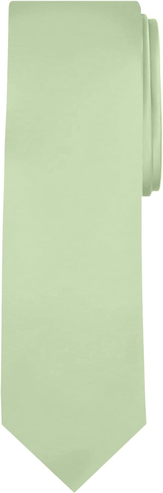 Jacob Alexander Solid Color Mens Tie - Soft-lined Necktie - Timeless Formal Look for Weddings and Business - (Regular Size)