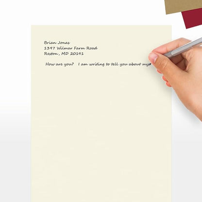LUXPaper 8.5" x 11" Classic Crest Paper | Letter Size | Baronial Ivory | 24lb. Text | 50 Qty