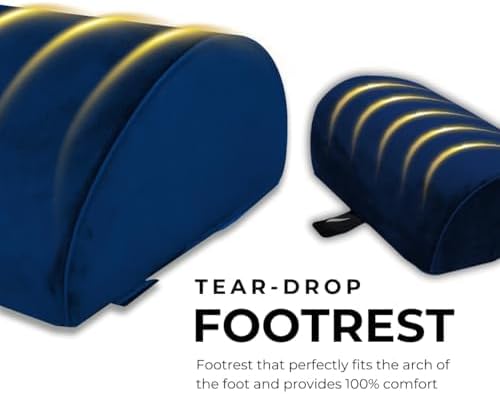 Friends of meditation Foot Rest for Office Chair | Foot Stool for Sofa | Ergonomic Foot Rest Under Table/Desk | Leg Resting Stool | Removable Cover | Blue